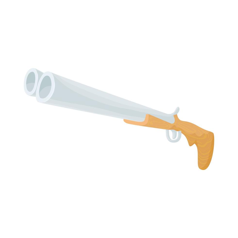 Hunting rifle icon, cartoon style vector