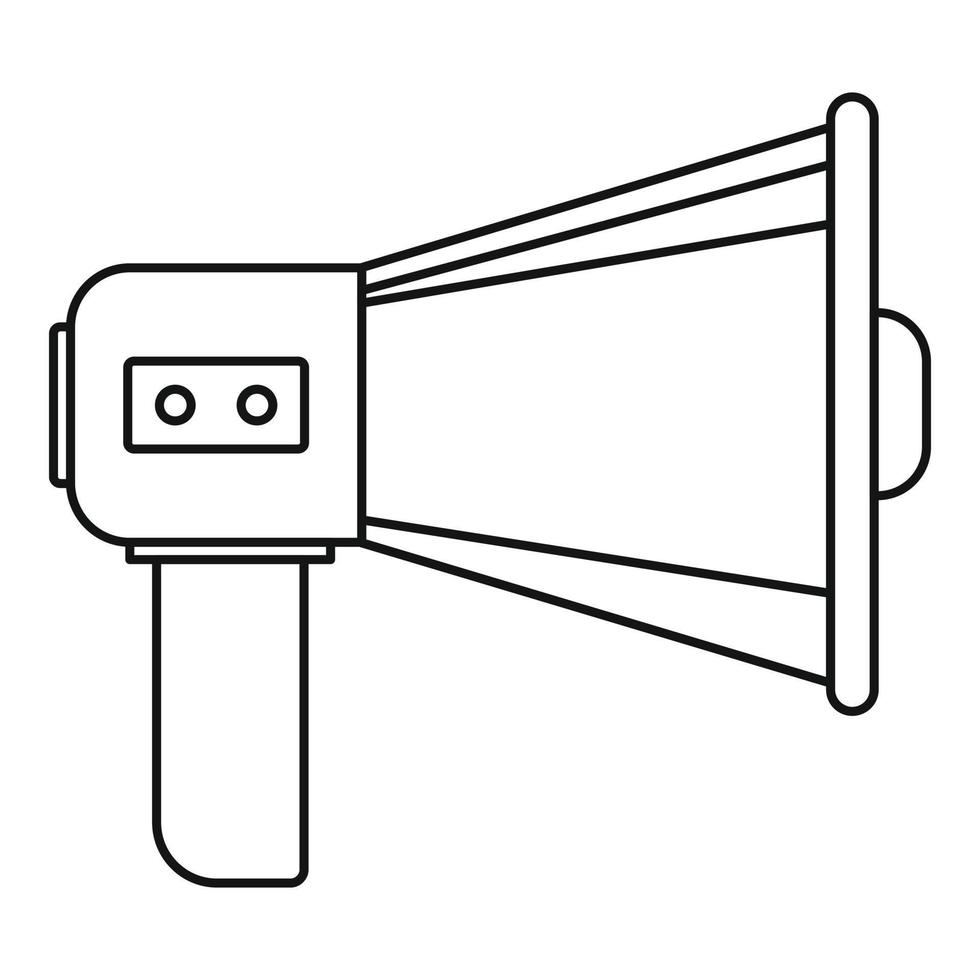 Single megaphone icon, outline style vector