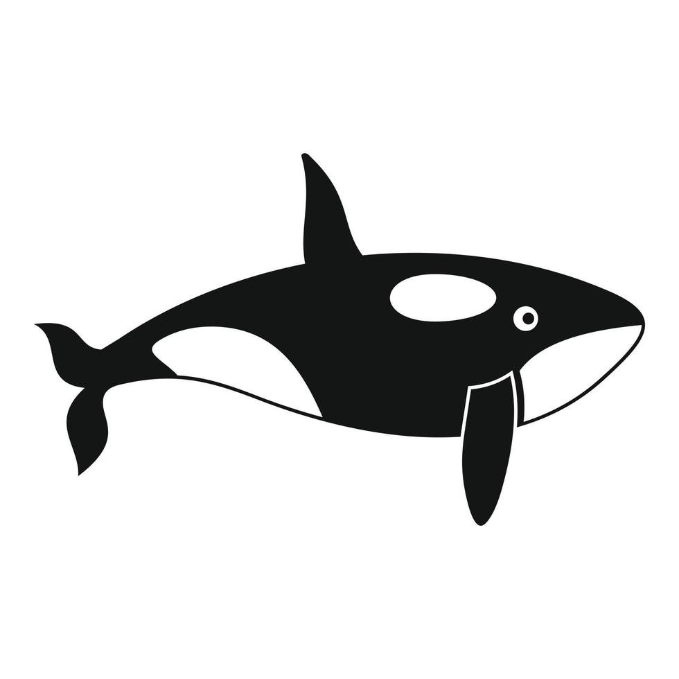 Orca whale icon, simple style vector