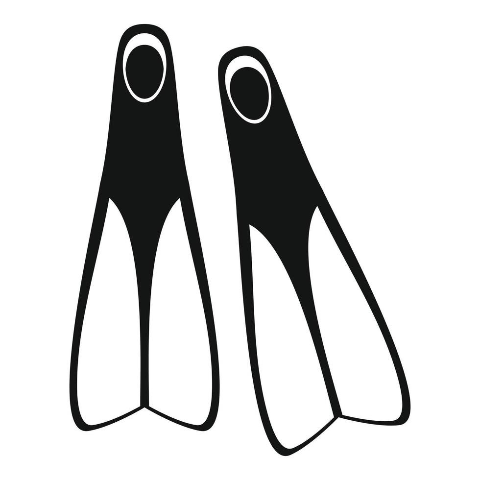 Flippers icon, simple style vector