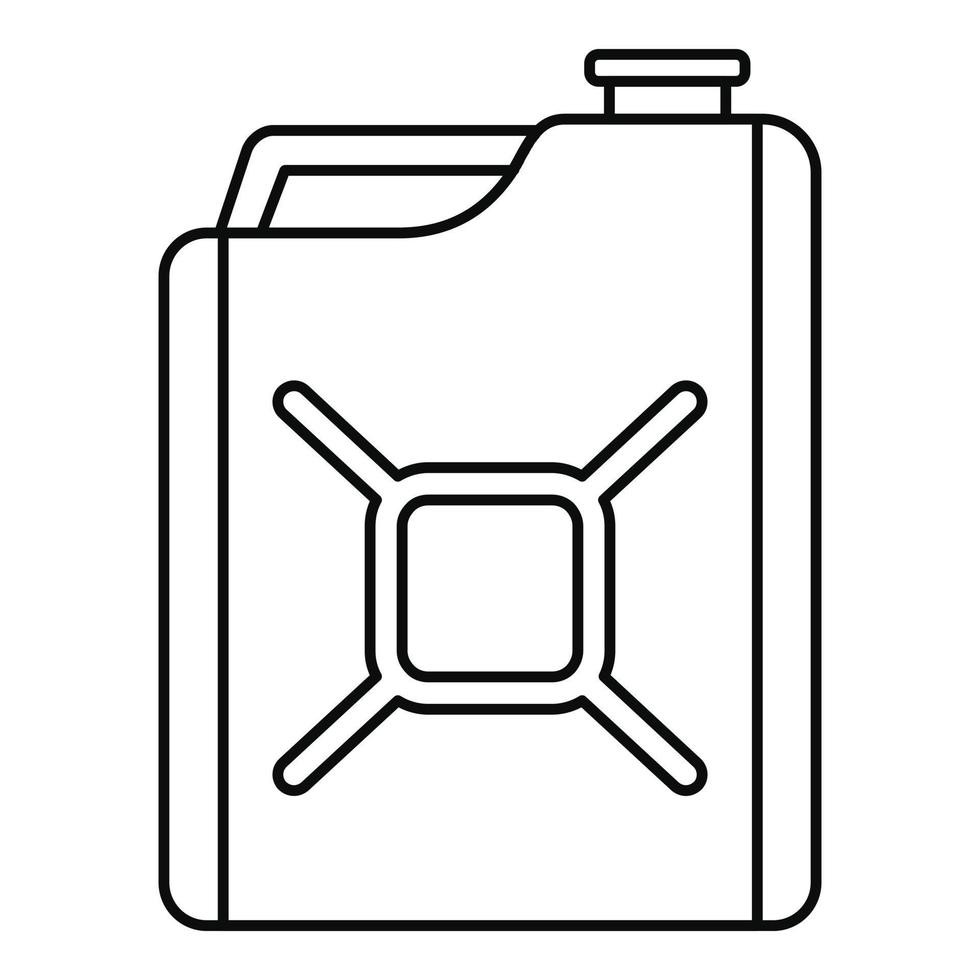 Gas canister icon, outline style vector