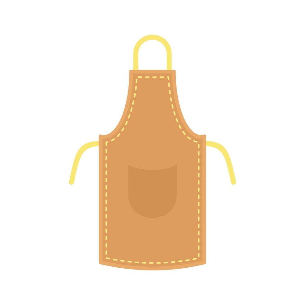 Leather apron icon, flat style vector