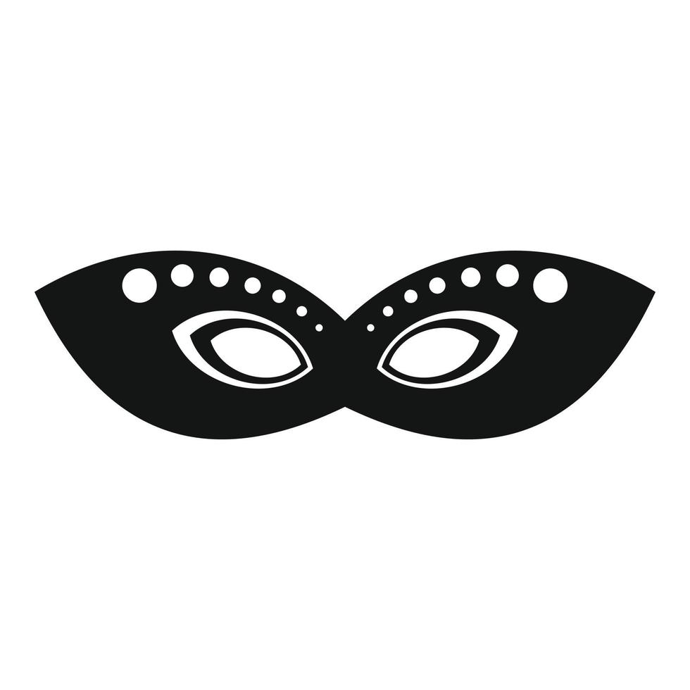 Festive event mask icon, simple style vector
