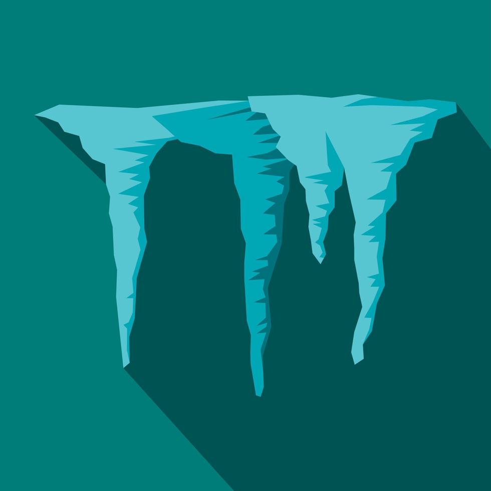 Icicles icon in flat style vector