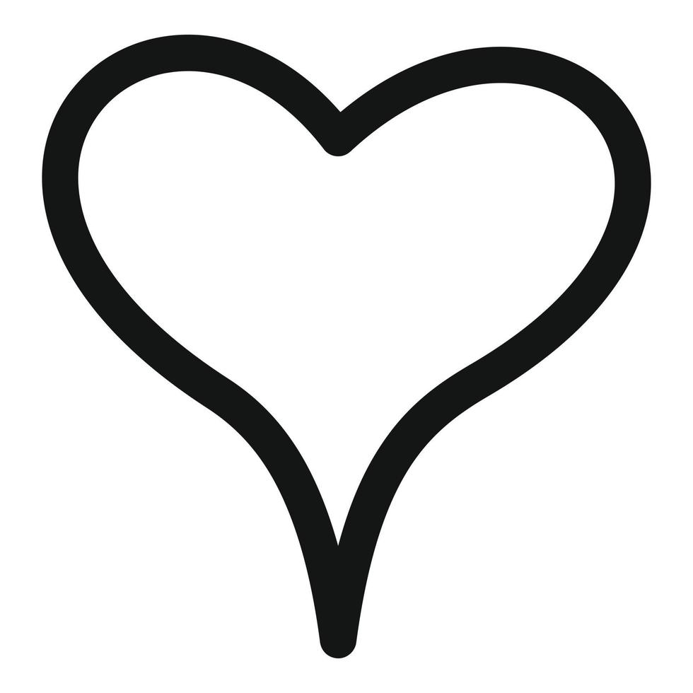 Woman heart icon, simple style. vector