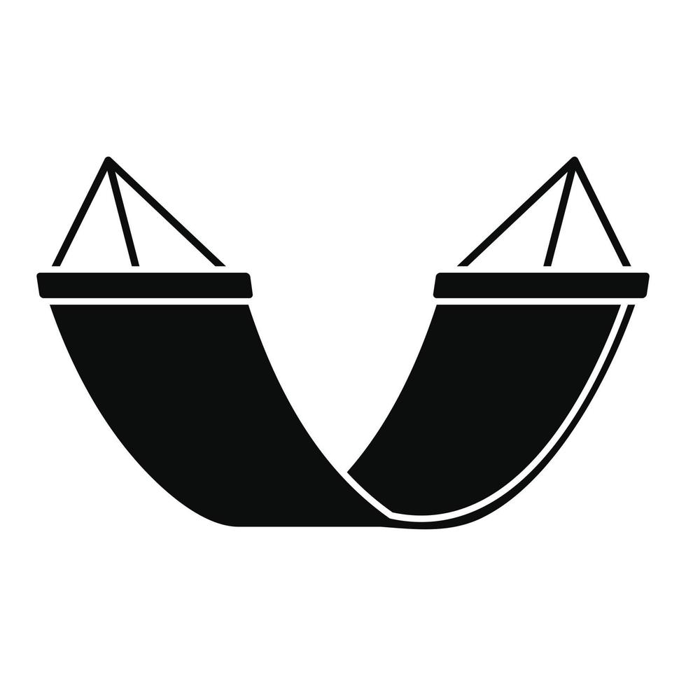 Rest hammock icon, simple style vector