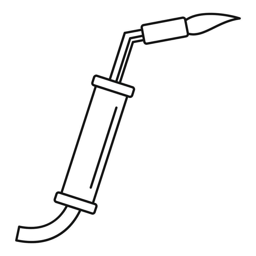 Gas welding icon, outline style vector