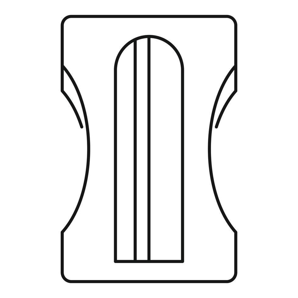 School sharpener icon, outline style vector