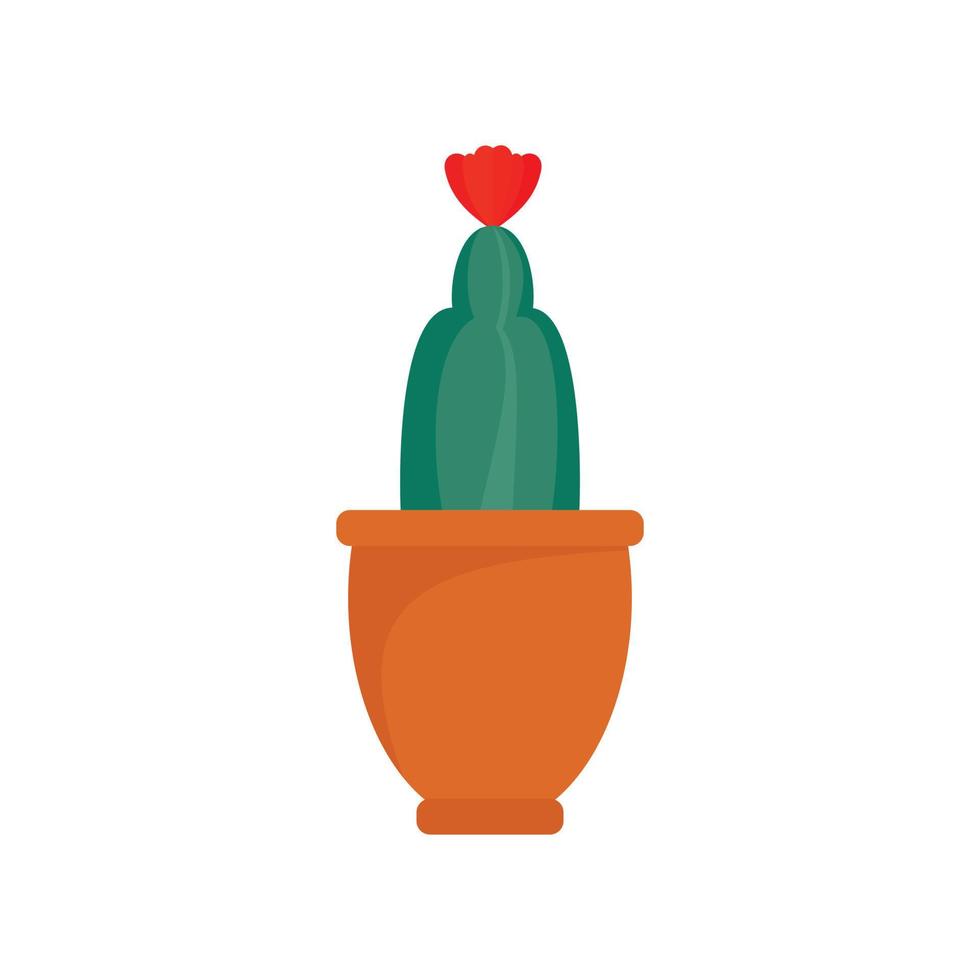 icono de flor de cactus, estilo plano vector