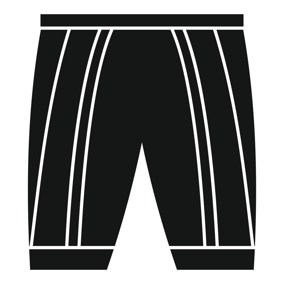 icono de pantalones cortos de bicicleta, estilo simple vector