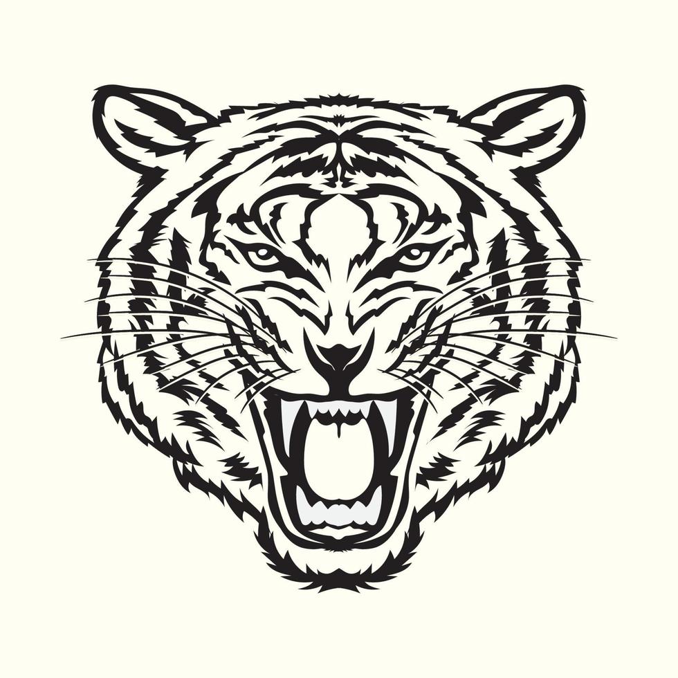 angry tiger face images