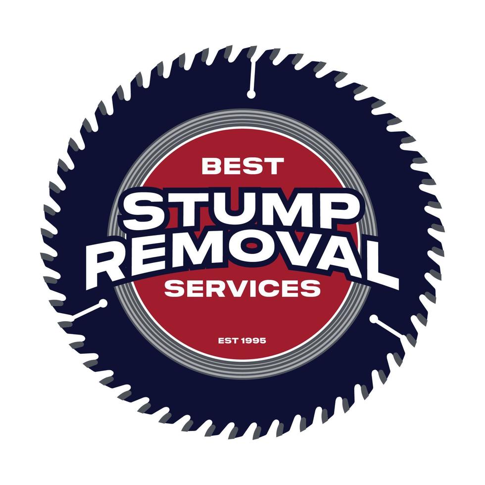 Stump Grinder vector illustration, perfect for stump removal Business company logo design