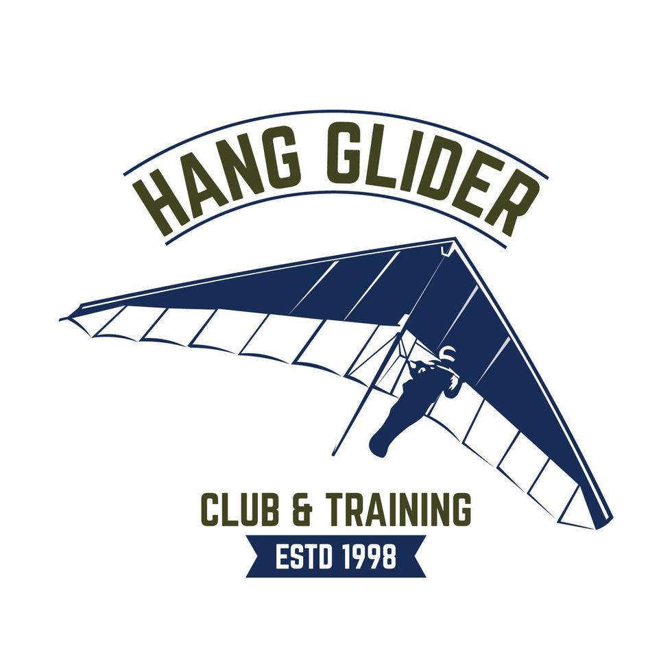Hang gliding vector illustration design, perfect for t shirt design and training club