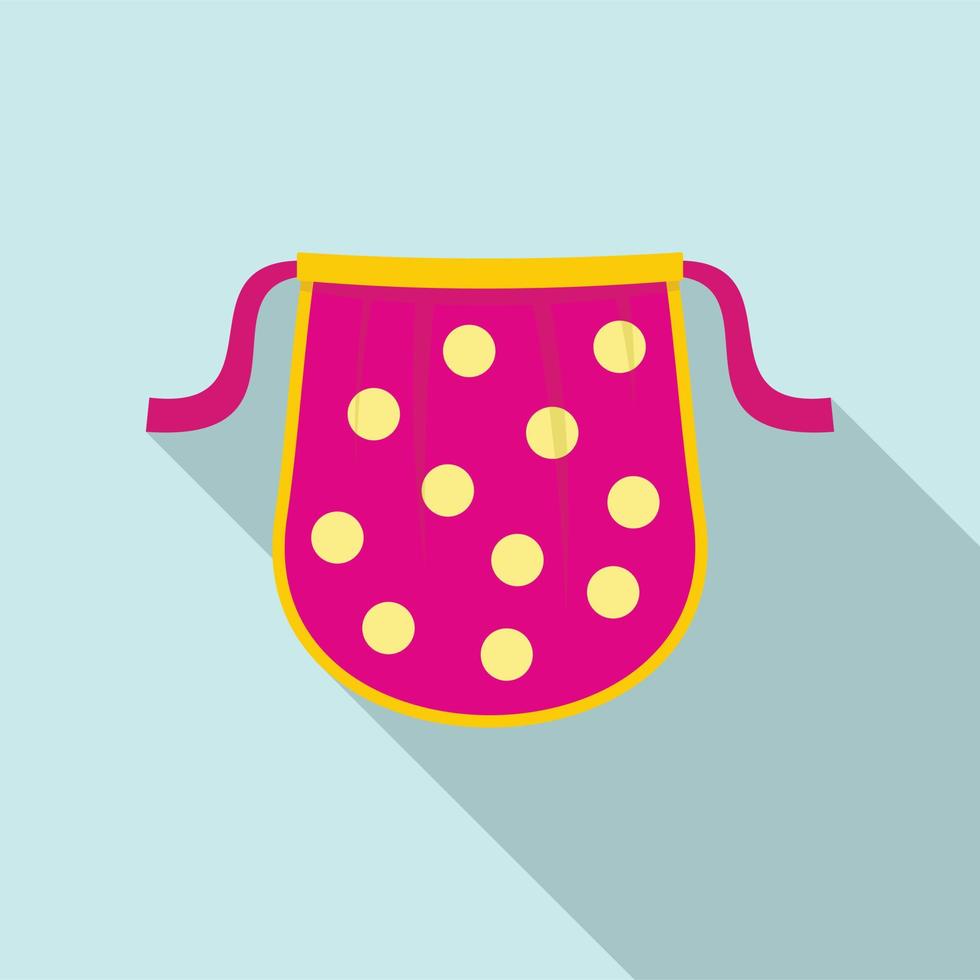 Kid apron icon, flat style vector