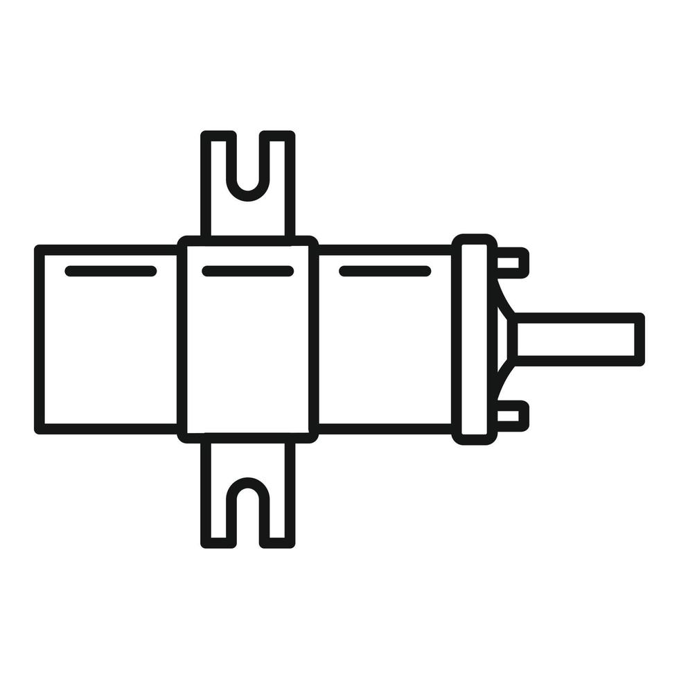 icono de bobina de encendido del coche, estilo de contorno vector