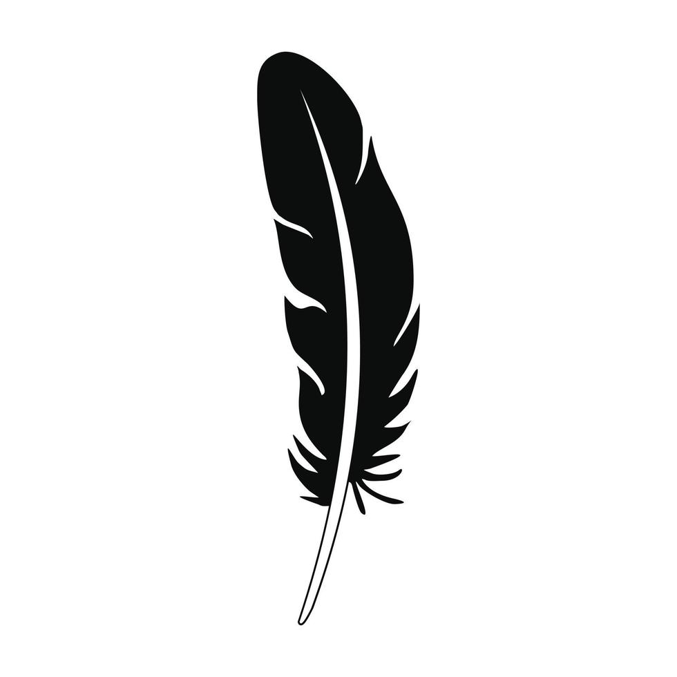 icono de pluma de punta, estilo simple vector