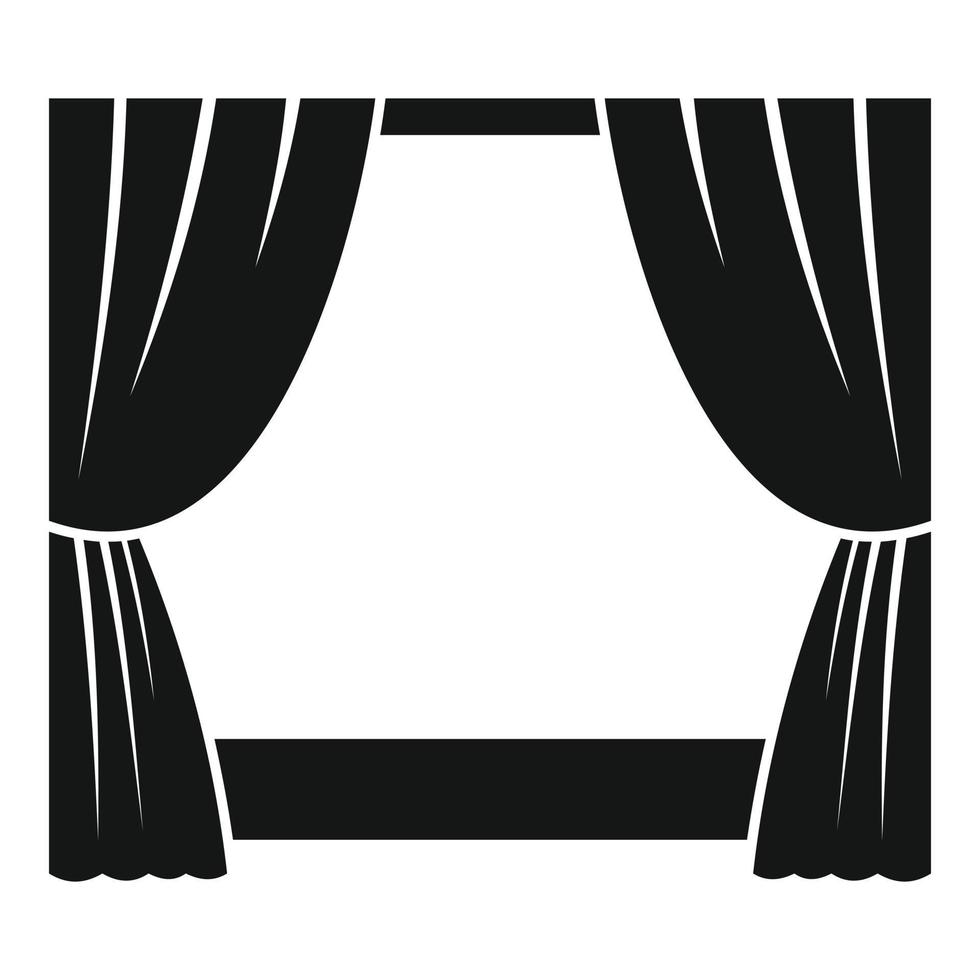 Theatrical stage icon, simple style vector