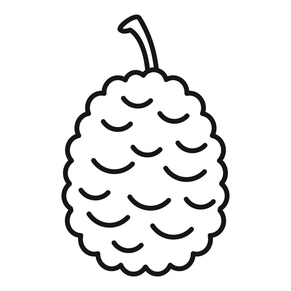 Lychees icon, outline style vector