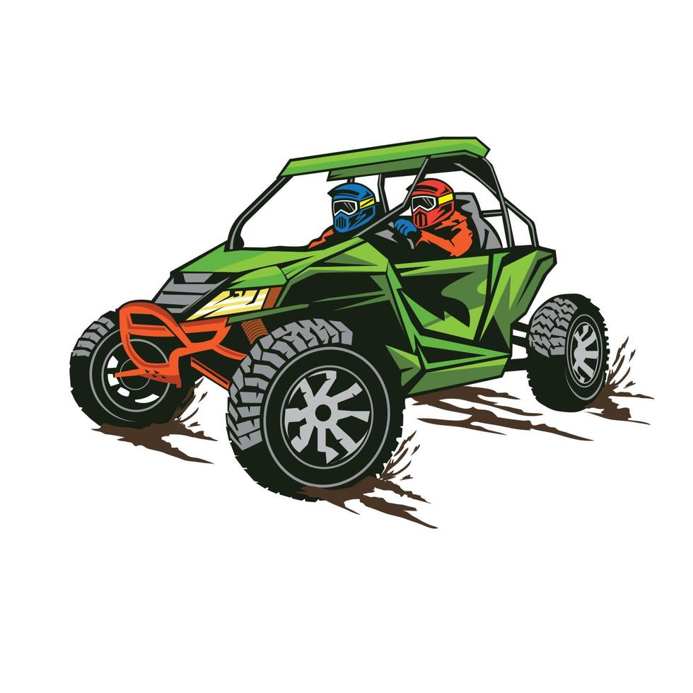 buggy aventura extrema viaje carrera deporte vector ilustración, bueno para el equipo y el logotipo del club de carreras también diseño de camiseta