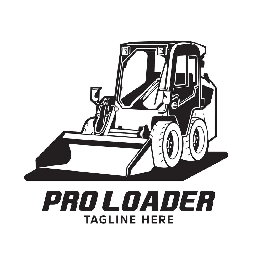 Loader vector illustration, perfect for Building equipment company and rental logo design