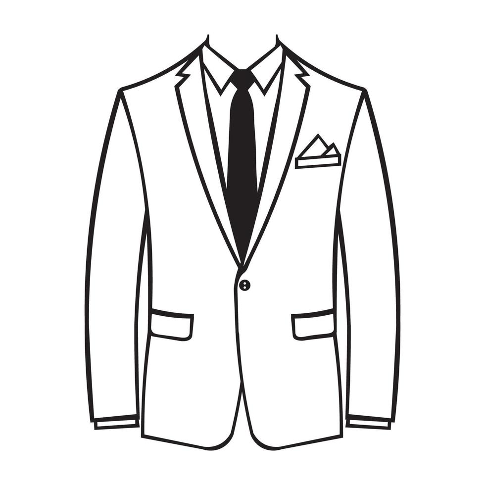 Gentlemean Suit vector illustration, perfect for dry cleaning and suit tuxedo rental logo design