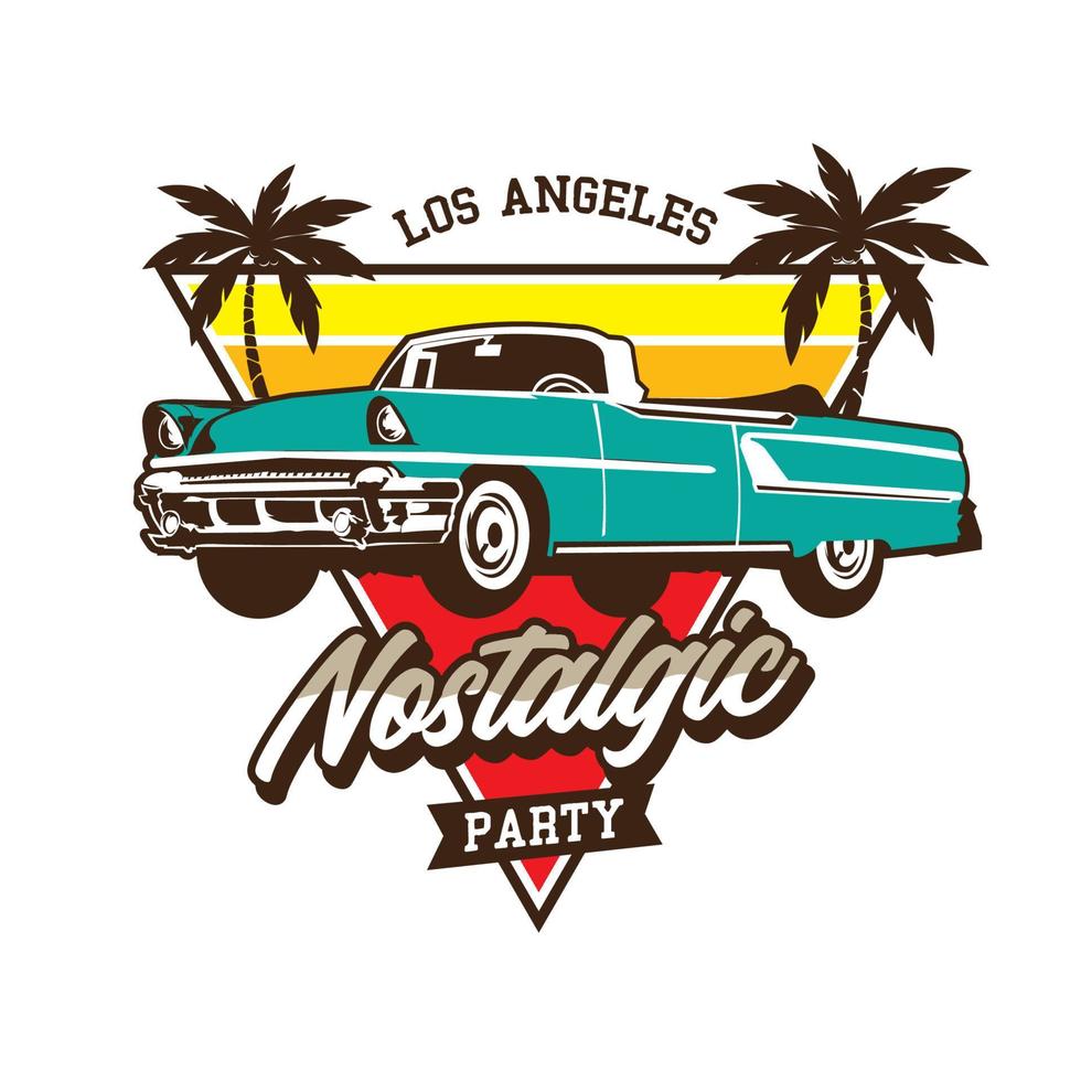 Retro classic car vector illustration, perfect for Club and Auto