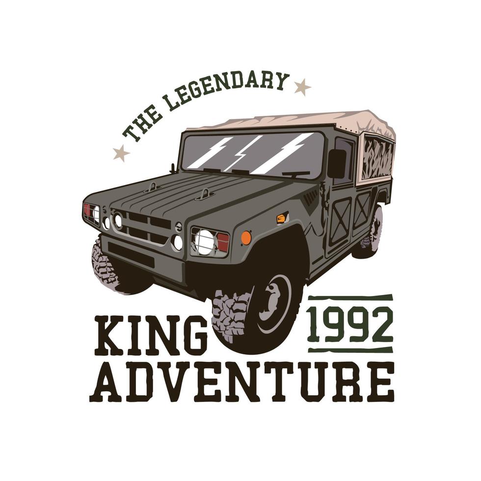 Adventure Offroad Vehicle vector illustration, perfect for Offroad event, Club logo and T shirt design