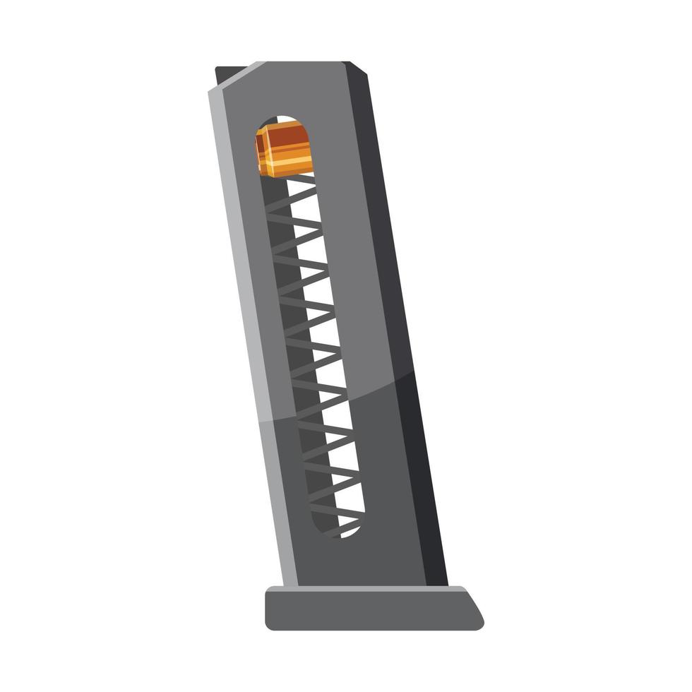 Gun magazine icon in cartoon style vector