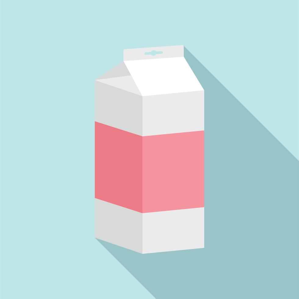 Juice pack icon, flat style vector