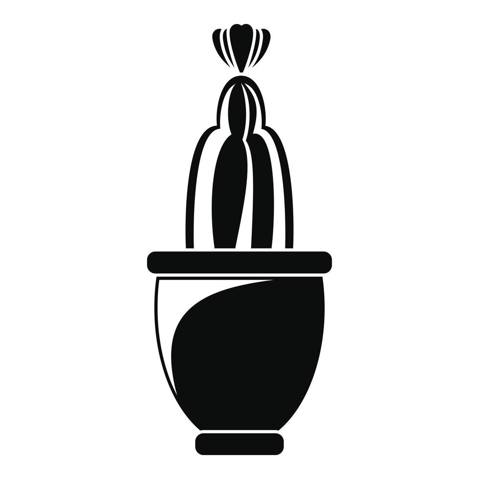 icono de flor de cactus, estilo simple vector