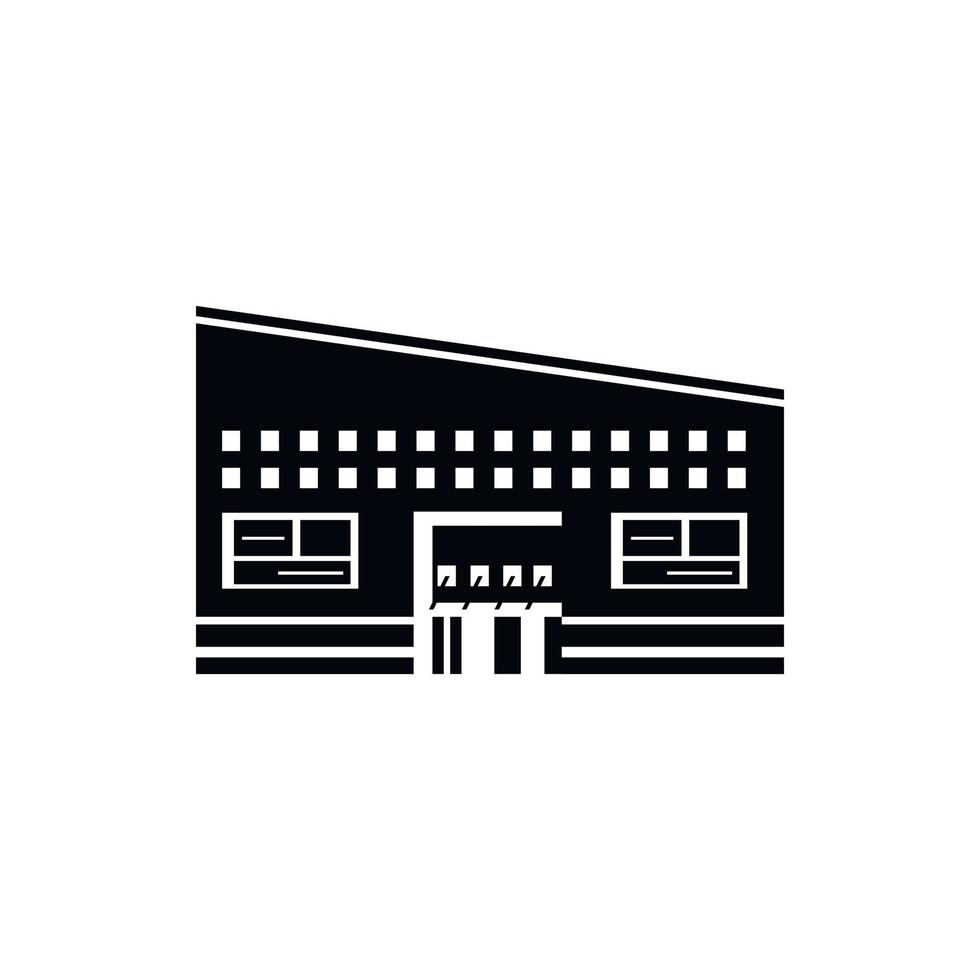 icono de edificio moderno, estilo simple vector