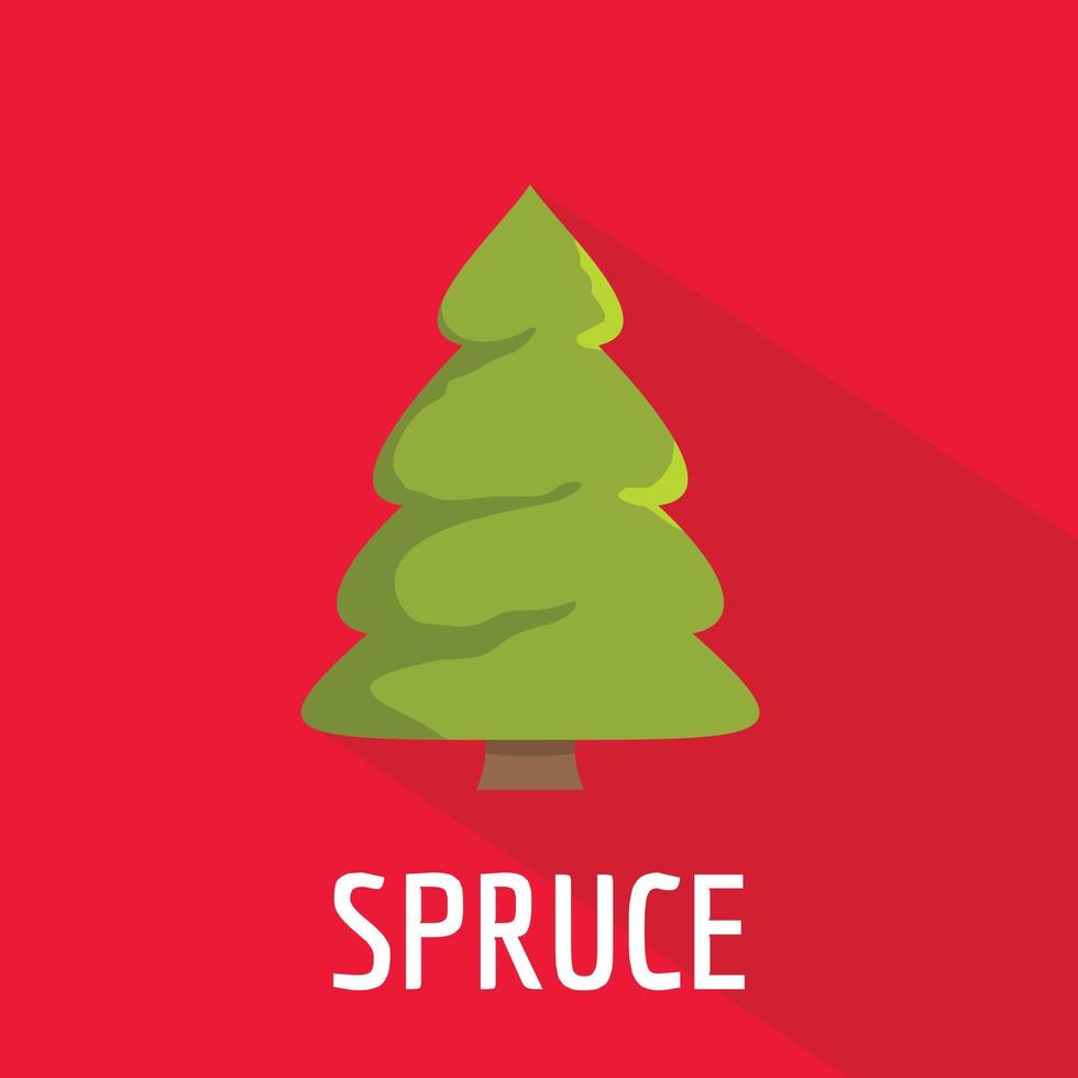 Spruce tree icon, flat style vector