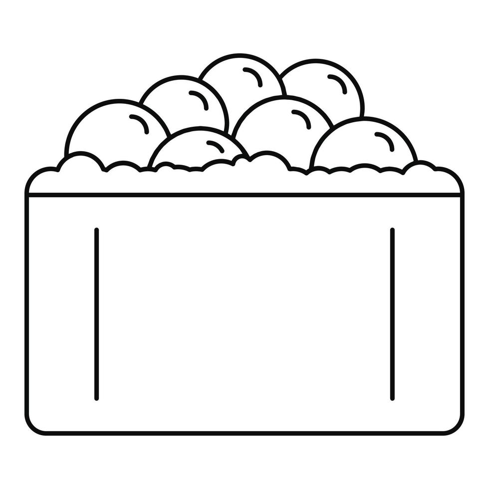 icono de sushi hotate tai, estilo de esquema vector