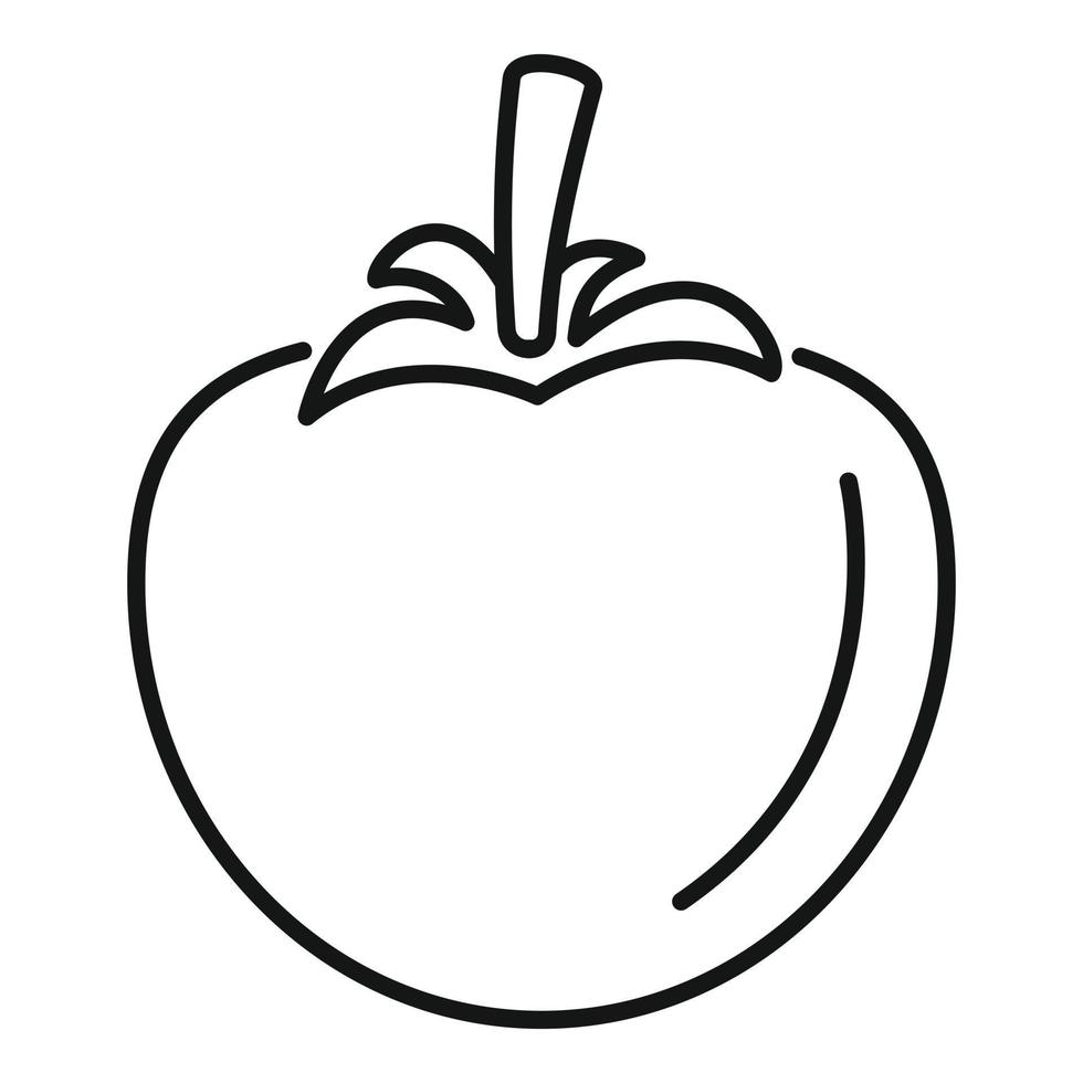 icono de tomate, estilo de contorno vector