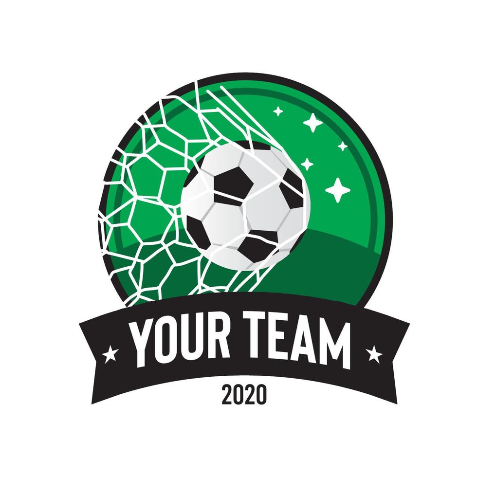 diseño del logotipo del equipo de fútbol, perfecto para el diseño del logotipo del equipo escolar y del club vector