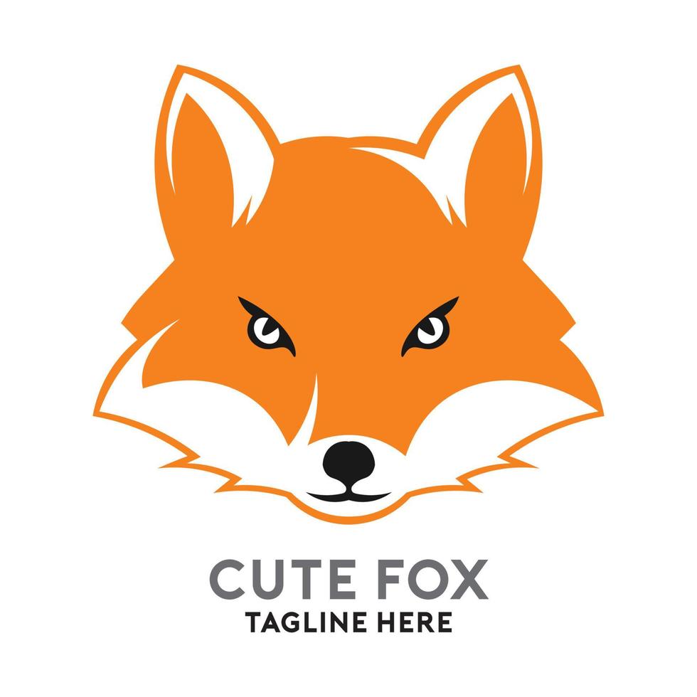 Fox face vector illustration, perfect for Fashion brand, Clothing Business logo design and kids t shirt design