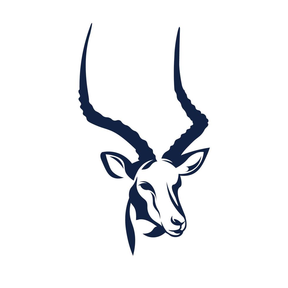Antelope head vector illustration, good for brand logo and business logo design