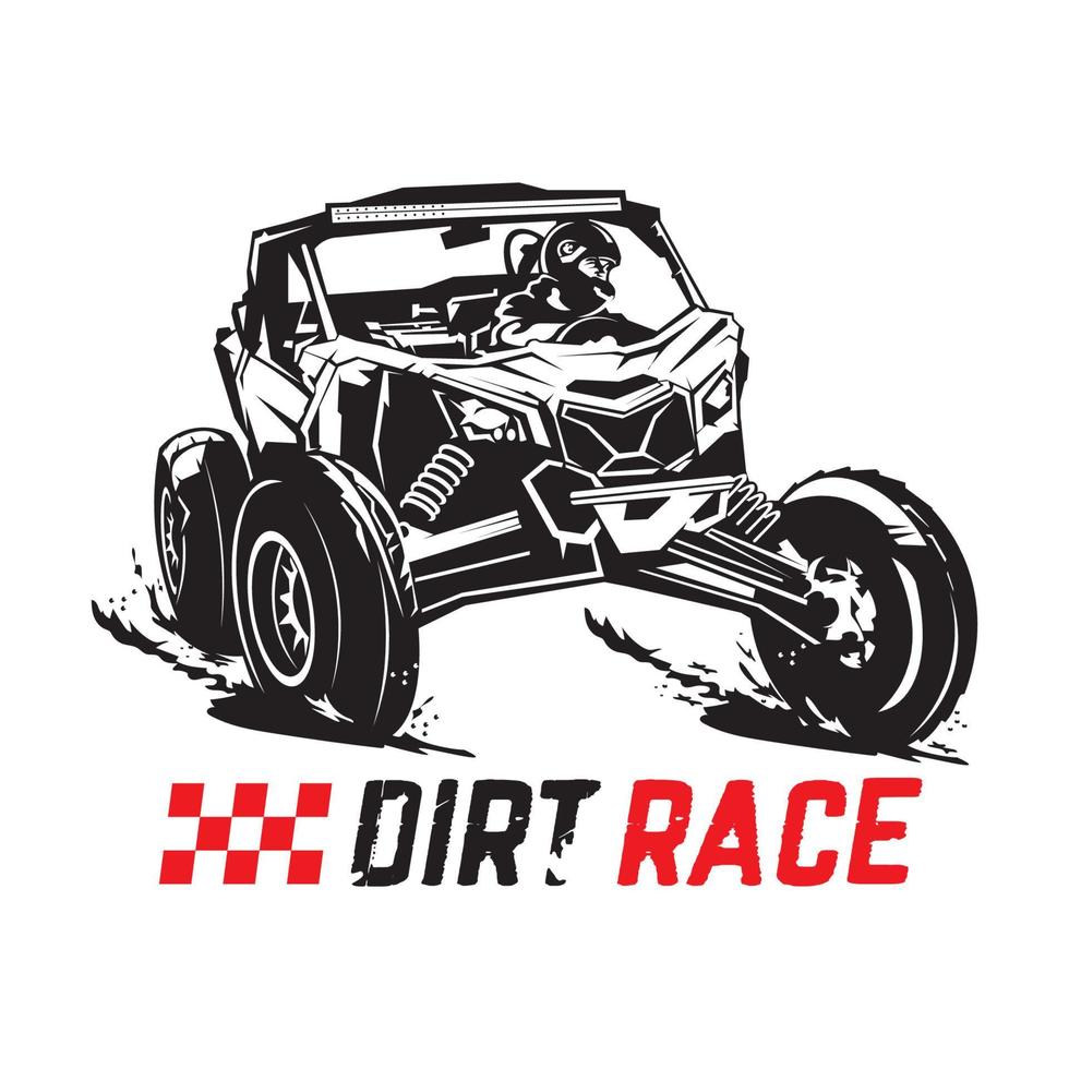 buggy ilustración de vector de deporte extremo, bueno para el equipo de diseño de camisetas y el logotipo del club de carreras