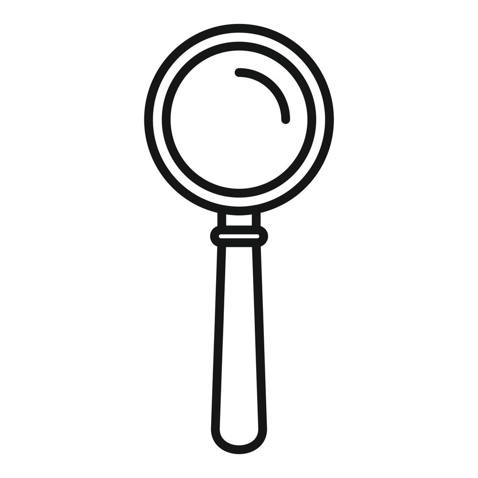 Magnify glass icon, outline style vector