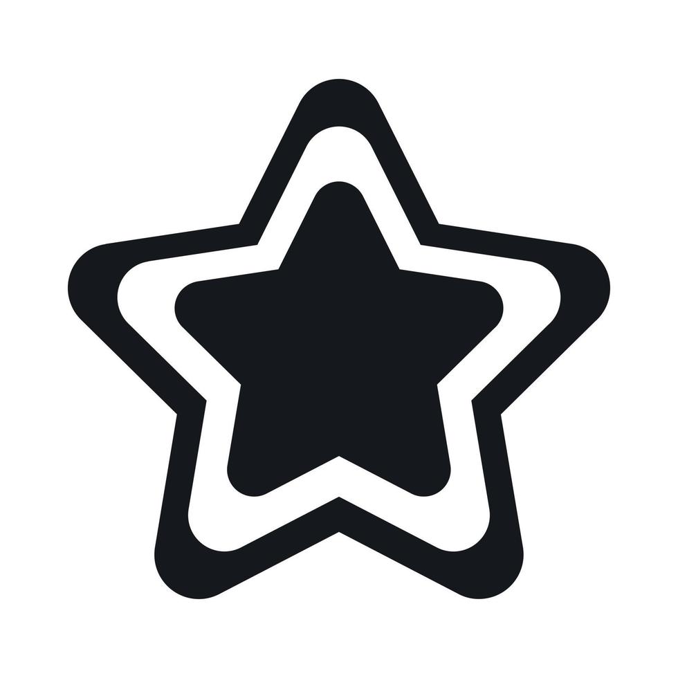 Star icon, simple style vector