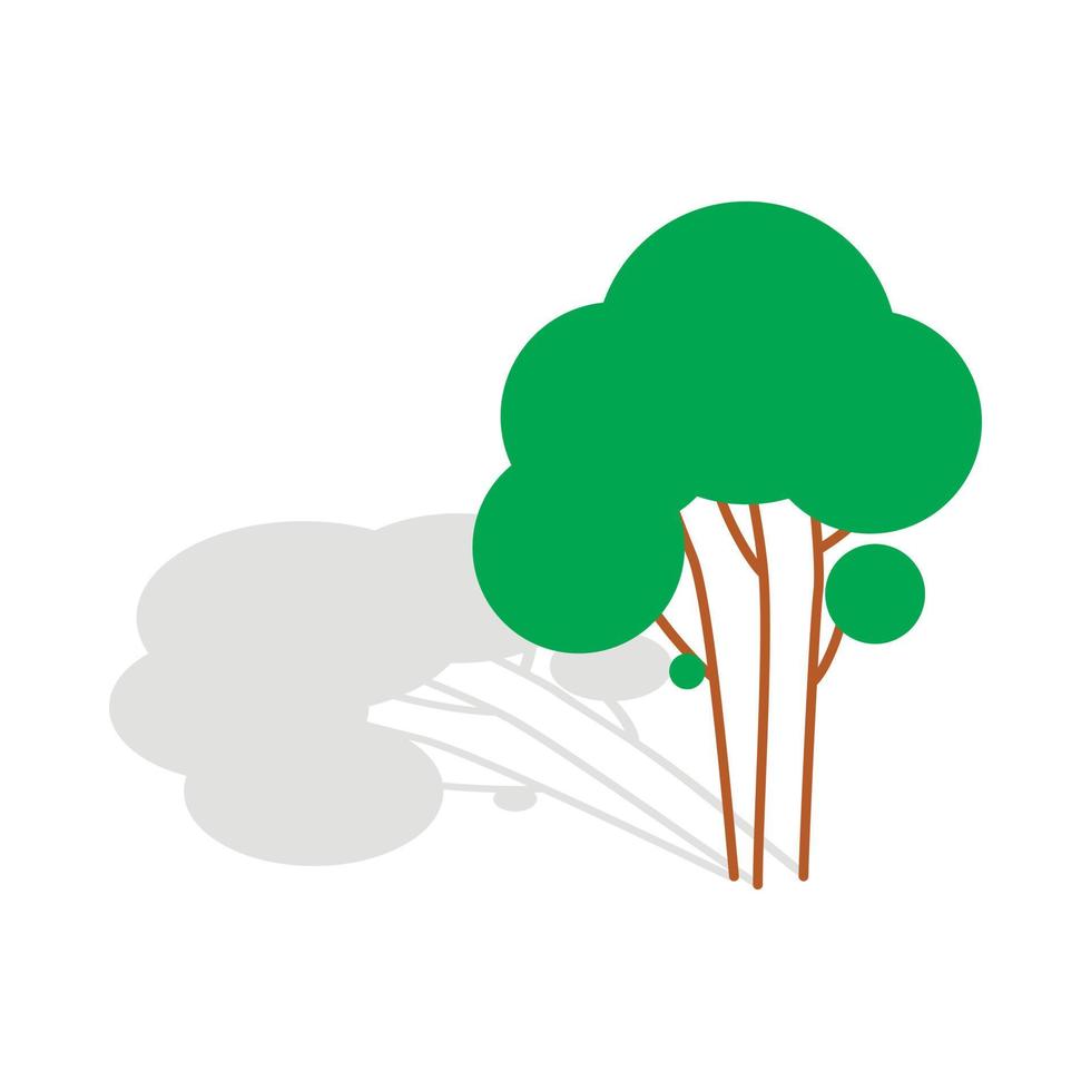 Tree icon, isometric 3d style vector
