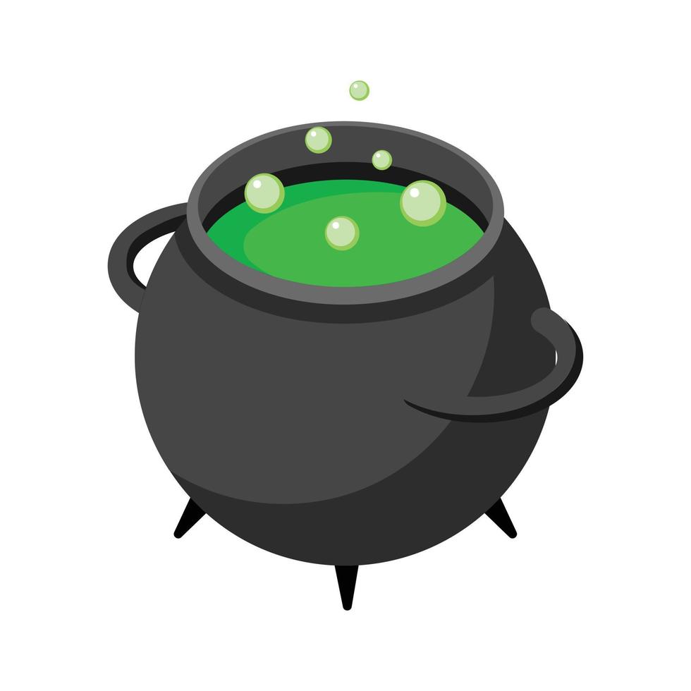 Cauldron icon, isometric style vector