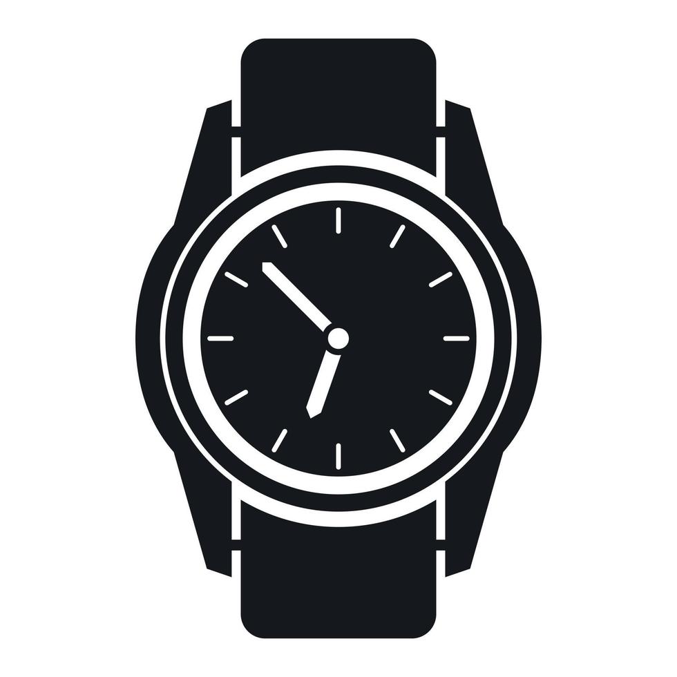 icono de reloj, estilo simple vector