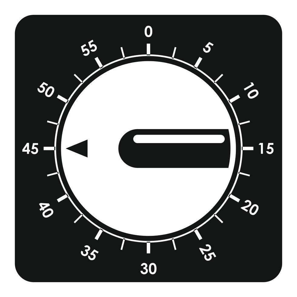 icono de reloj temporizador, estilo simple vector