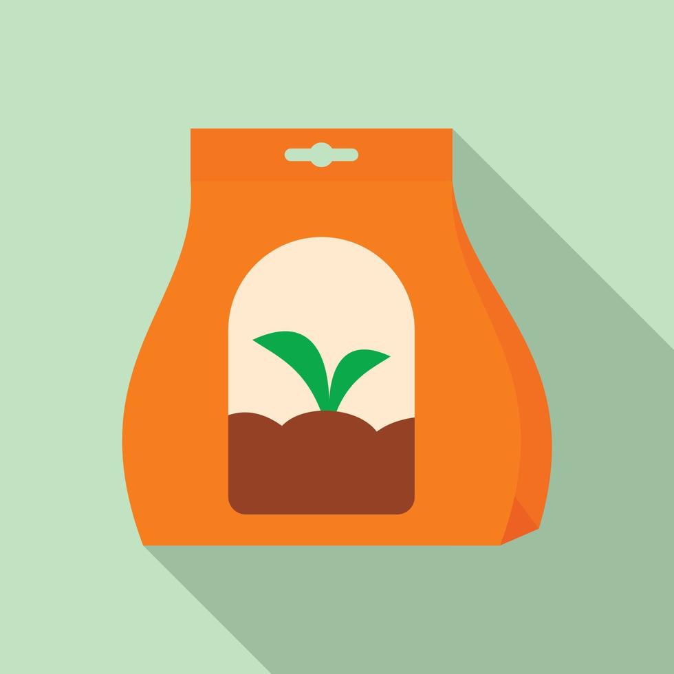 Plant seeds icon, flat style vector