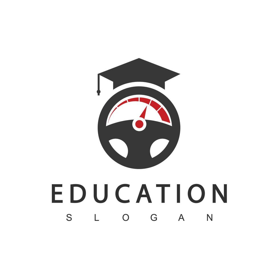 diseño de logotipo de educación. logotipo de la escuela de conducción vector