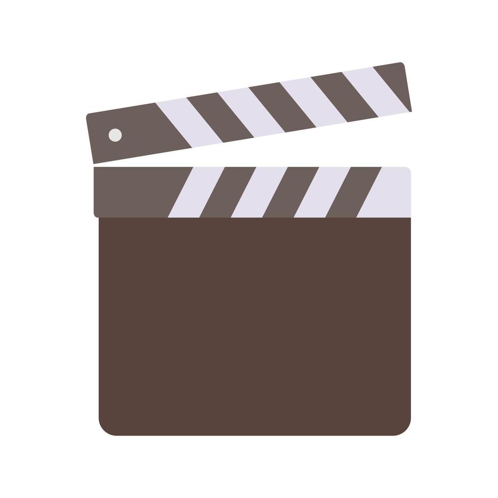 Cinema clapperboard flat vector illustration