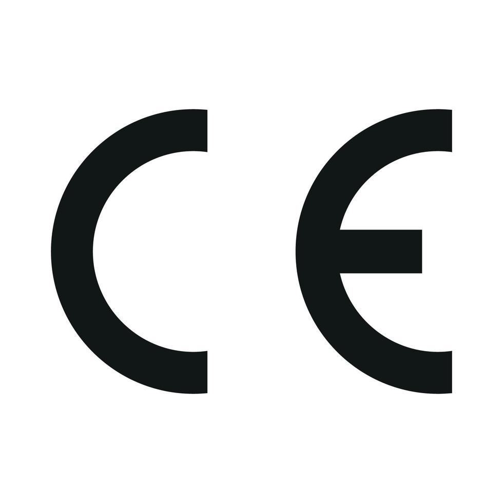CE mark on transparent background vector