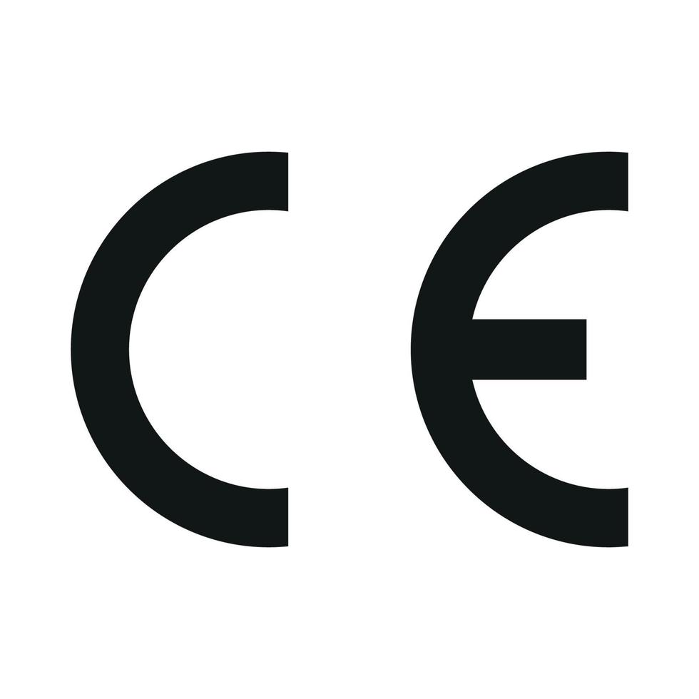 CE mark on transparent background vector