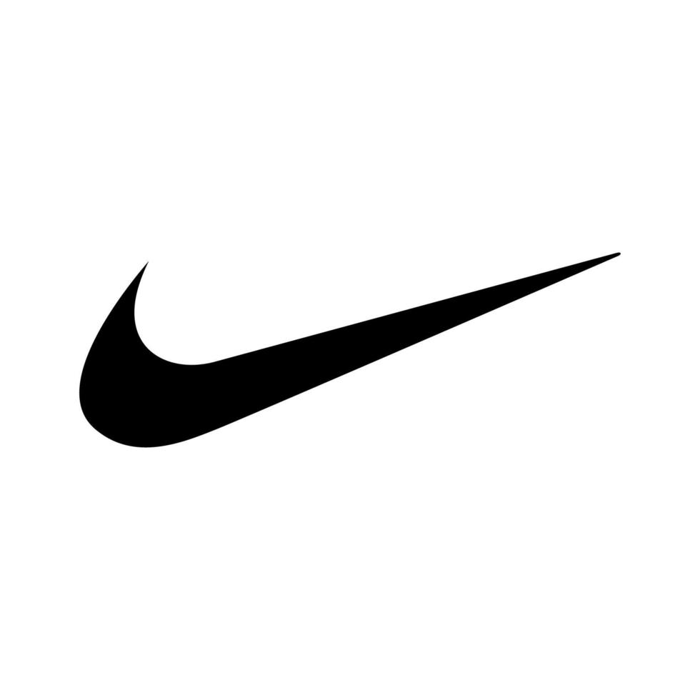 Nike swoosh logo on transparent background vector